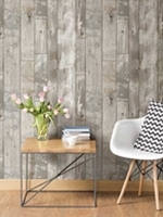 wood wallpaper gives any space a living, organic feel